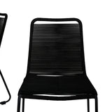 Albany Table - 224/324 - Black/Grey+Lindos Stohovací židle - Black Alu / Black Rope_8
