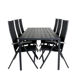 Break Table 205*90 - Black/Black+Albany Light 5-pos - černá / Černá textilní a šedý teak_6