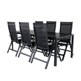 Break Table 205*90 - Black/Black+Albany Light 5-pos - černá / Černá textilní a šedý teak_6