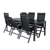 Break Table 205*90 - Black/Black+Albany Light 5-pos - černá / Černá textilní a šedý teak_6