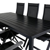 Break Table 205*90 - Black/Black+Albany Light 5-pos - černá / Černá textilní a šedý teak_6