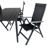 Break Table 205*90 - Black/Black+Albany Light 5-pos - černá / Černá textilní a šedý teak_6