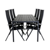 Break Table 205*90 - Black/Black+Albany Light 5-pos - černá / Černá textilní a šedý teak_6