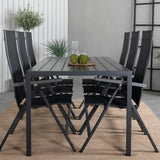 Break Table 205*90 - Black/Black+Albany Light 5-pos - černá / Černá textilní a šedý teak_6
