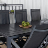 Break Table 205*90 - Black/Black+Albany Light 5-pos - černá / Černá textilní a šedý teak_6