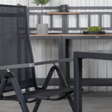 Break Table 205*90 - Black/Black+Albany Light 5-pos - černá / Černá textilní a šedý teak_6