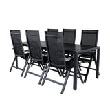 Break Table 205*90 - Black/Black+Albany Light 5-pos - černá / Černá textilní a šedý teak_6