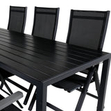 Break Table 205*90 - Black/Black+Albany Light 5-pos - černá / Černá textilní a šedý teak_6