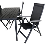 Break Table 205*90 - Black/Black+Albany Light 5-pos - černá / Černá textilní a šedý teak_6