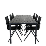 Break Table 205*90 – Černá/Black+Alina Jídelní židle – Černá Alu / Černá Textilene_6