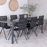 Break Table 205*90 – Černá/Black+Alina Jídelní židle – Černá Alu / Černá Textilene_6