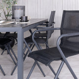 Break Table 205*90 – Černá/Black+Alina Jídelní židle – Černá Alu / Černá Textilene_6
