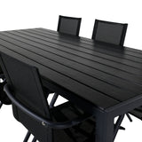 Break Table 205*90 – Černá/Black+Alina Jídelní židle – Černá Alu / Černá Textilene_6