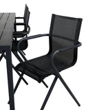 Break Table 205*90 – Černá/Black+Alina Jídelní židle – Černá Alu / Černá Textilene_6