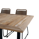 Stůl Panama 152/210 - Stohovací židle Black/Teak+Lindos - Black Alu / Latte Rope_6