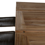 Stůl Panama 152/210 - Stohovací židle Black/Teak+Lindos - Black Alu / Latte Rope_6