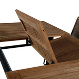 Stůl Panama 152/210 - Stohovací židle Black/Teak+Lindos - Black Alu / Latte Rope_6