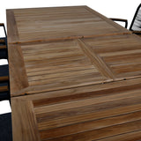 Panama - Stůl - 224/324*100 - svart Alu/Teak+Dallas Jídelní židle_8