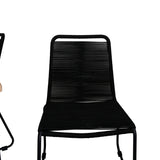 Panama - Stůl - 224/324*100 - svart Alu/Teak+Lindos Stohovací židle - Black Alu / Black Rope_6