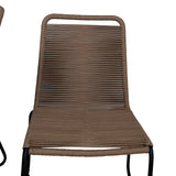 Panama - Stůl - 224/324*100 - svart Alu/Teak+Lindos Stohovací židle - Black Alu / Latte Rope_6