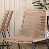 Panama - Stůl - 224/324*100 - svart Alu/Teak+Lindos Stohovací židle - Black Alu / Latte Rope_8