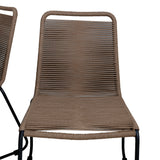 Panama - Stůl - 224/324*100 - svart Alu/Teak+Lindos Stohovací židle - Black Alu / Latte Rope_8
