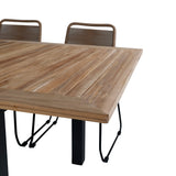 Panama - Stůl - 224/324*100 - svart Alu/Teak+Lindos Stohovací židle - Black Alu / Latte Rope_8