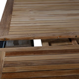 Panama - Stůl - 224/324*100 - svart Alu/Teak+Lindos Stohovací židle - Black Alu / Latte Rope_8