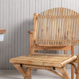 Panama - Stůl - 152/210*90 - Vit Alu/Teak+Cane Skládací jídelní židle - Bambus / Grey Cushion_4