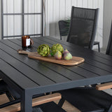 Break Table 150*90 - Black/Black+Panama Light, 5poschoďová židle Černá / Černá a teak_4