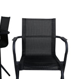 Bois Jídelní stůl 205*90cm - Černé nohy / Acacia + Alina Jídelní židle - Black Alu / Black Textilene_6