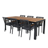 Bois Jídelní stůl 205*90cm - Černé nohy / Akácie +Dallas Jídelní židle_6