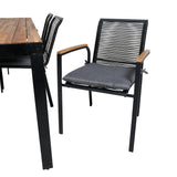 Bois Jídelní stůl 205*90cm - Černé nohy / Akácie +Dallas Jídelní židle_6