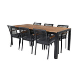 Bois Jídelní stůl 205*90cm - Černé nohy / Akácie +Dallas Jídelní židle_6