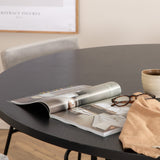 Copenhagen - Jídelní stůl kulatý - Černá / Černá+Kenth Židle - Černá / Světle šedá Velvet_4