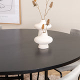 Copenhagen - Jídelní stůl kulatý - Černá / Černá+Kenth Židle - Černá / Světle šedá Velvet_4