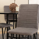 Copenhagen - Jídelní stůl kulatý - Černá / Černá + židle Windu Lyx - Černá / Šedá Micro Fibre_4