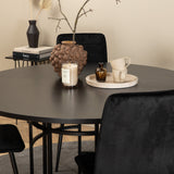Copenhagen - Jídelní stůl kulatý - Černá / Černá + židle Windu Lyx - Černá / Černá Velvet_4