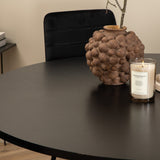 Copenhagen - Jídelní stůl kulatý - Černá / Černá + židle Windu Lyx - Černá / Černá Velvet_4