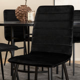 Copenhagen - Jídelní stůl kulatý - Černá / Černá + židle Windu Lyx - Černá / Černá Velvet_4