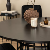 Copenhagen - Jídelní stůl kulatý - Černá / Černá + židle Windu Lyx - Černá / Černá Velvet_4