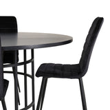 Copenhagen - Jídelní stůl kulatý - Černá / Černá + židle Windu Lyx - Černá / Černá Velvet_4