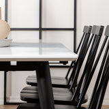 Jídelní stůl Jimmy, černá Bílá HPL+L√∂nneberga Windsor Chair, Black_6
