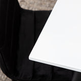 Jídelní stůl Jimmy, černá bílá židle HPL+Windu Lyx židle, černá černá samet_6