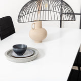 Jídelní stůl Jimmy, černá bílá židle HPL+Windu Lyx židle, černá černá samet_6