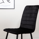 Jídelní stůl Jimmy, černá bílá židle HPL+Windu Lyx židle, černá černá samet_6