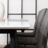 Jídelní stůl Jimmy, černá bílá židle HPL+Windu Lyx židle, černá šedá mikrovlákno_6