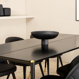 Pelle Jídelní stůl, Černá černá Černá+Velvet Jídelní židle w. Stiches , PU , Black Black_6