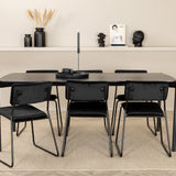 Jídelní stůl Pelle, černá černá židle Black+Kenth, černá černá Velvet_6