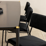 Jídelní stůl Pelle, černá černá židle Black+Kenth, černá černá Velvet_6